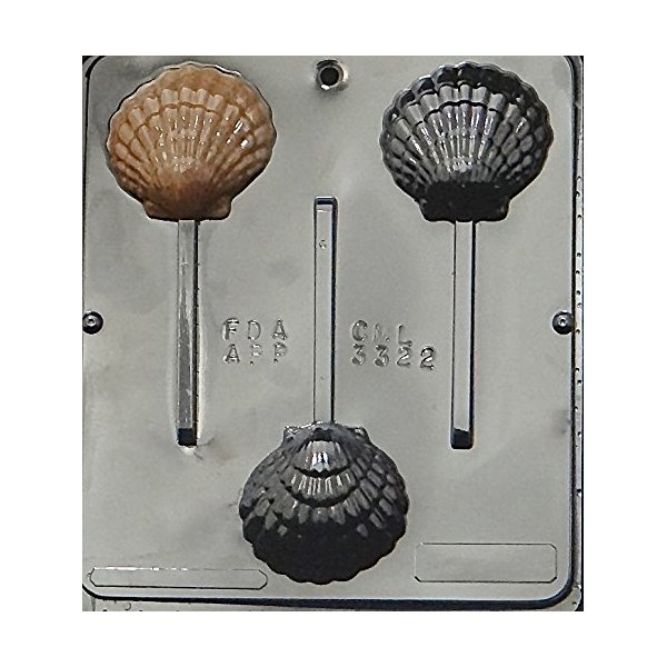 Candy Molds N More Sea Shell Lollipop Chocolate Candy Mold 3322