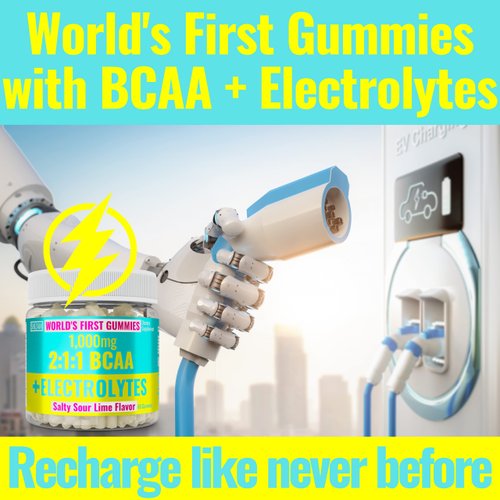 SHIZAM Electrolyte BCAA Gummies: Energy Chews w Electrolytes Branched Chain Amino Acids Potassium Sodium Salt for Runners, Perfect Cycle Support, Salts Mineral Drops Capsule Pills Tablets Supplement