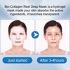 AQILUN Deep Collagen Anti Wrinkle Lifting Mask, Coco Beauty Bio Collagen Mask, Deep Hydrating Firming Overnight Hydrogel Mask, Pore Minimizing, Elasticity Improvement(10PCS)