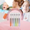 LITURTOO Pen Lights for Nurses, 6 Pcs Gradient Color Reusable Medical Light with Pupil Gauge and Ruler, White Light LED Penlight for Student Doctors EMT