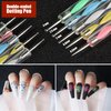 Nail Art Kit with Nail Glitter & Nail Sticker, Teenitor Nail Art Brushes for Beginners Nail Dotting Tool with Nail Gems Nail Art Striping Tape