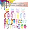 ECADY Hair Clips Colorful Hair Barrette Metal Cute Snap Hair Clips for Girls, Toddlers, Kids - 2 inch, 100pcs