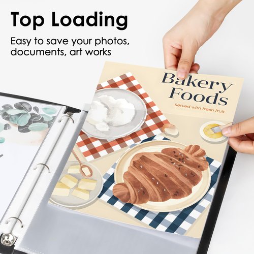 KTRIO Sheet Protectors 8.5 x 11 inch Clear Page Protectors for 3 Ring Binder, Plastic Sleeves for Binders, Top Loading Paper Protector Letter Size, 50 Pack