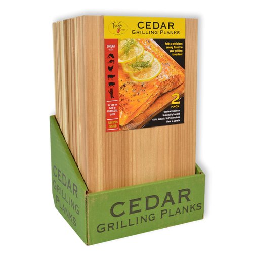 TrueFire Cedar Grilling Planks 7.25 x 16 (24-Pack) - Premium Sized Plank, Western Red Cedar, Made in Canada