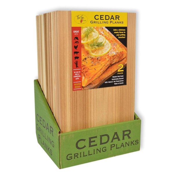 TrueFire Cedar Grilling Planks 7.25 x 16 (24-Pack) - Premium Sized Plank, Western Red Cedar, Made in Canada