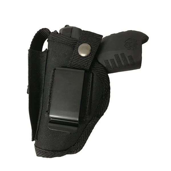 Bama Belts and Leathers Gun Holster fits Remington R51 Black Nylon Ambidextrous Use Left or Right Hand Has Built in Magazine Holder Adjustable Retention StrapGun Slinger Holster