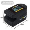 Zacurate 500C Elite Fingertip Pulse Oximeter Blood Oxygen Saturation Monitor with Silicon Cover, Batteries and Lanyard (Mystic Black)