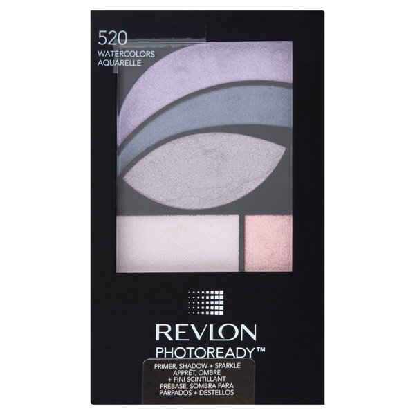 Revlon PhotoReady Eye Contour Kit, Eyeshadow Palette with 5 Wet/Dry Shades & Double-Ended Brush Applicator, Watercolors (520), 0.1oz