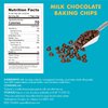 ChocZero Milk Chocolate Chips - No Sugar Added, Low Carb, Keto Friendly, Gluten Free - 20 Ounce Bulk Bag for Baking Keto Diet Cookies and Dessert