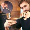 2 Pcs Sharp Hair Cutting Scissors, Stainless-Steel 6.7‘’ Barber Scissors Professional, Multifunctional Thinning Shears for Hair Cutting, Wigs Texturizing Tools for Women Men Home Salon(Gold)