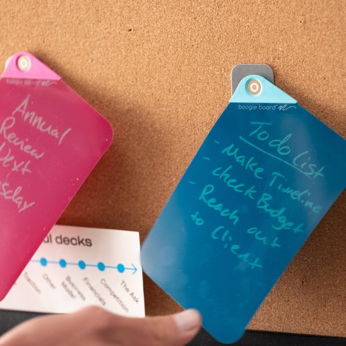 Boogie Board VersaNotes Expansion Pack, Ruby Pink - Reusable Dry-Erase Sticky Note Alternative 3-Pack for Home and Office, 4x6 Writing Surface with Instant Erase (VersaPen Stylus Not Included)