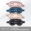 QIYUE 22 Momme Silk Eye Mask for Sleeping，3D Contoured Cup Sleeping Mask & Blindfold,Breathable & Soft for Sleeping, Yoga, Traveling (Caramel)