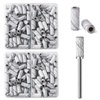 ASWEINA Small Sanding Bands for Nail Drill with 3.1mm Mandrel Bit, 160 Pcs Set Mini Small Sanding Bands Nail File Nail Drill Bits for Acrylic Nails Gel Manicures and Pedicures(180# Zebra)