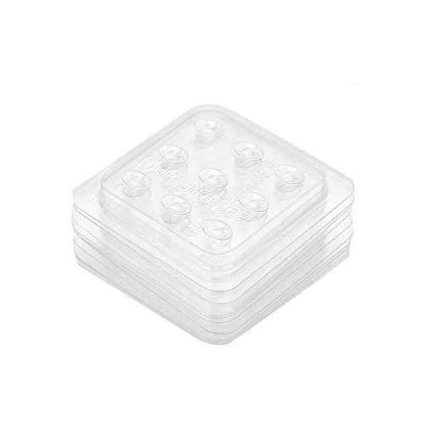 Sonew Disposable Eyelash Adhesive Palette Plastic False Eyelash Glue Gasket Holder Pallet 10 pcs
