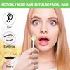 Nose and Ear Hair Waxing Kit - Hair Removal Set for Men and Women with 50g Wax Beads, 20 Applicators, 10 Paper Cups, and 10 Mustache Guards