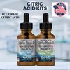 Crystal Clear Chlorine Dioxide ClO2-Kit, Citric Acid Solution w/EZ-Drop Bottles, Small 1 Oz (2 Bottles)