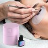 Buqikma Eyelash Glue Storage Container, Pink Sealing Extension Eyelash Glue Jar Storage Tank with Bottom Sealed Adhesive Stand Activated Storage for Eyelash Extension (Pink)
