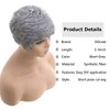 DOcute Short Grey Pixie Cut Wigs for Black Women Grey Pixie Wigs for Black Women Grey Pixie Cut Short Black Wavy Layered Wigs Grey Wavy Wigs Short Wigs Pixie Cut Wigs for Black Women (Short Grey)