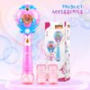 Beria Toys for Girls: Princess Toy Bubble Wand, Birthday Gifts for 3 4 5 6 7 8 Years Old Girl, Bubbles Machine Fairy Wands for Kids Light Up with Bubble Solution, Toddler Girl Toys Age 4-5