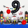 TONIFUL Race Car Black Balloons Car Birthday Party Supplies,40 Inch Giant Jumbo Helium Foil Mylar Big Number 9 Digital 9 Balloons for Boy's Birthday Party Truck Race Car Theme Party Decorations