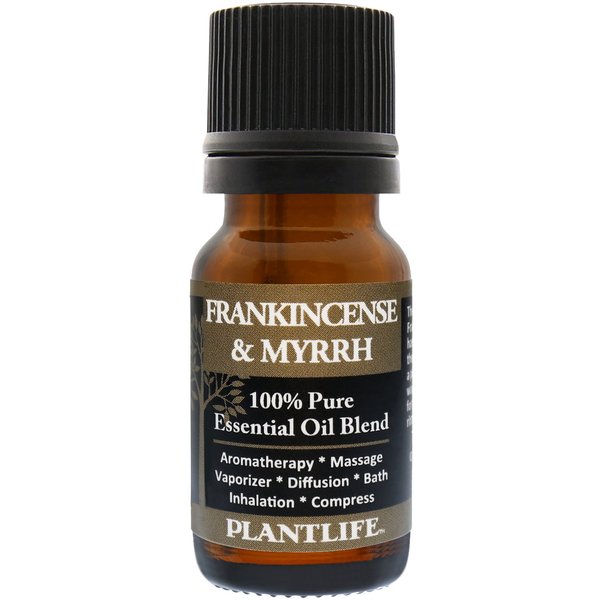Plantlife Frankincense & Myrrh Aromatherapy Essential Oil Blend - Straight from The Plant 100% Pure Therapeutic Grade - No Additives or Fillers - Made in California 10 ml