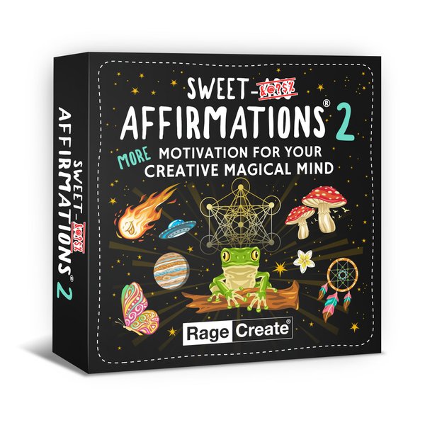 Sweet-Ass Affirmations 2: 60 Bold and Witty Daily Affirmation Cards for Women and Men - Motivate Your Creative Magical Mind (For Oracle, Tarot and Affirmation Deck Lovers)
