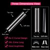 504Pcs No C Curve 3XL Extra Long Square Nail Tips for Acrylic Nails Professional, SWETIDY Clear Straight Flattened Half Cover False Nails Tips with Case for Nail Salons and Home DIY, 12 Sizes
