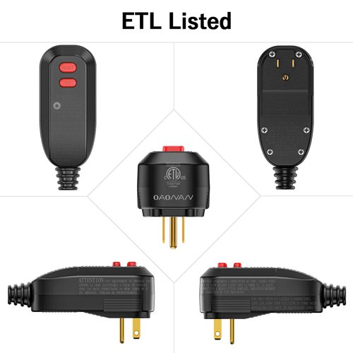 OAONAN GFCI Replacement Plug Assembly Auto Reset 15 Amp 3 Prongs, 5 Years Warranty, Waterproof, Ground Fault Circuit Interrupter Safety Plug for Pressure Washer, Hot Tub, Air Conditioner, Hair Dryer