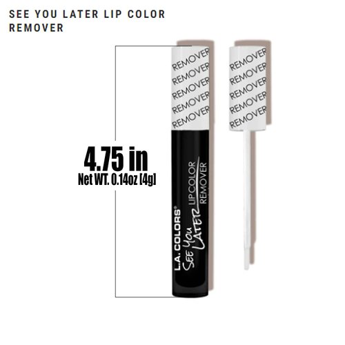 L.A. Colors Pick 1 Velvet Plush Creamy Lip Color Lipgloss Lip Gloss Paint Stick + Free Zipper Bag (CLR400 Lip Color Remover)