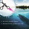 JSHANMEI Fishing 3 Way Swivels Cross Line Barrel Swivels T-Turn Fishing Swivels Fishing Lure Connector Saltwater Fishing Tackle Accessories 8# 100PCS