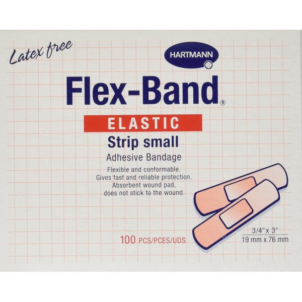Flex-Band Fabric Adhesive Bandages, Strips, 3/4" x 3" , Box of 100