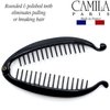 Camila Paris NV137 4.5 inch French Banana Clip Hair Comb Classic Girls Updo Flexible Ponytail Holder Interlocking Banana Combs, Fashion Durable Styling Hair Accessories for Women, Made in France