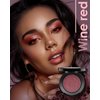 HOOMUSS Burgundy Red Eyeshadow Shimmer Handmade Gothic Eye Sahdow Makeup Palette for Halloween, High Pigmented & Long Lasting, Intense Color Wine Red Matte Eyeshadow (Wine Red)