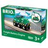 BRIO World 33214 - Freight Battery Engine - 1 Piece Wooden Toy Train Set for Kids Age 3 and Up, Green