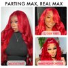 Red Lace Front Wigs Human Hair 200% Density Red Wig Human Hair 16A 13x4 Body Wave Red Human Hair Lace Front Wigs Pre Plucked Glueless Red HD Lace Front Wigs Human Hair Red Human Hair Wig 26 Inch