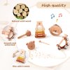 EERKEOD Musical Instruments for Toddlers Montessori Wooden Toys Percussion Musical Instruments with Xylophone Musical Set for Girls Boys Kids Preschool Educational Musical Toys for Kids