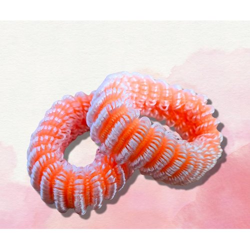 Generic Elastic Hair Band Made of Quality Cotton and No Crease Hair Tie. Perfect Suitable for Ponytail Holder for Women and girls. (Light Pink)