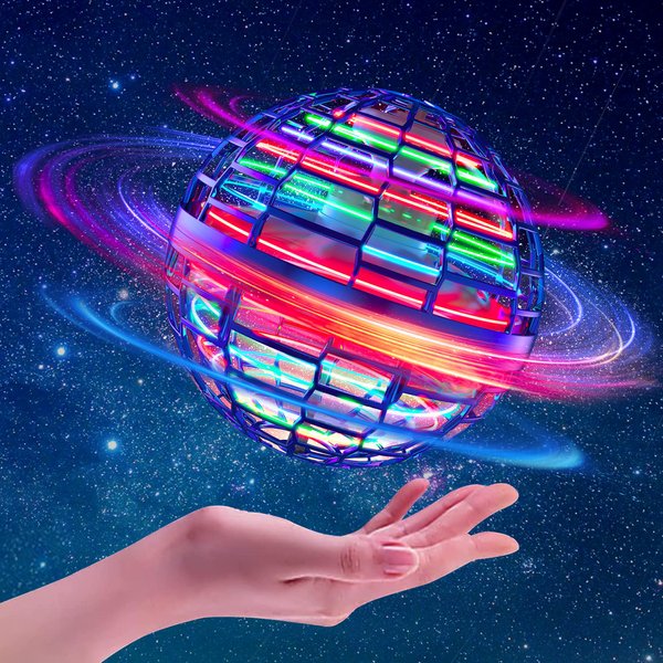 GoStock Flying Orb Ball Toys Hover Ball Hand Controlled Mini Fidget Spinner Galaxy Ball Drone Toy Boomerang Ball for Kids Teens Adults Cool Toys for 6 7 8 9 10 Old Year Boys Girls Outdoor Game Blue