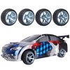 FriHobby Pre Glued 1/10 Scale 12mm Hex Aluminum Wheels and Tires 1.02" (26mm) fit RC Touring Car Drift for Traxxas Tamiya HPI Redcat Lightning EPX Kyosho 1/18 Latrax Teton SST