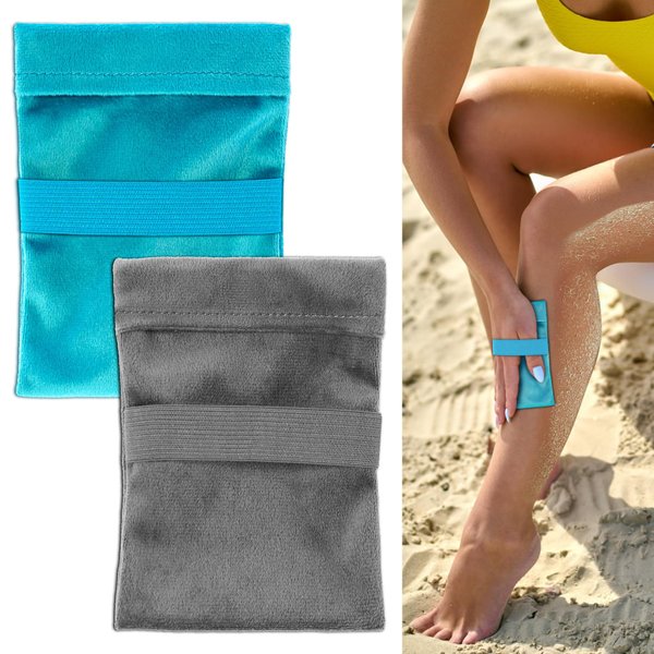 Nufiwra 2Pcs Sand Remover for Beach, Soft Sand Removal Bag, Beach Vacation Camping Accessories Essentials(Talc-Free