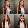 MYSTERY Straight Lace Front Wigs Human Hair 13x4 Lace Front Wigs Human Hair 150% Density HD Lace Frontal Wigs Human Hair for Women Natural Black with Baby Hair (30 Inch)
