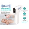 Dr. Talbot's Easy Handle Non-Contact Infrared Thermometer with Led Screen, Fever Warning Indicator, Accurate 1 S Reading for Baby, Kids, & Adults, White