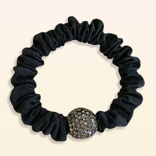 Generic Hair Scrunchies for Women's Hair, Stylish Silk Scrunchies for Hair, Elastic Satin Hair Scrunchies for Curly, Thick, Thin Hair with No Damage, Hair Ties Scrunchies for Boys and Girls(Black)