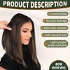 KOME Dark Brown Short Bob Wigs,Brown Straight Shoulder Length Wigs for Women,Middle Part Heat Resistant Fibre Synthetic Wig Daily Use…