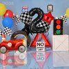 Race Car Birthday Balloons 40 Inch Racetrack Number Balloon 2 Black Boys Two Fast Birthday Race Car Theme Party Decor Supplies 5 Pcs Mylar Balloon