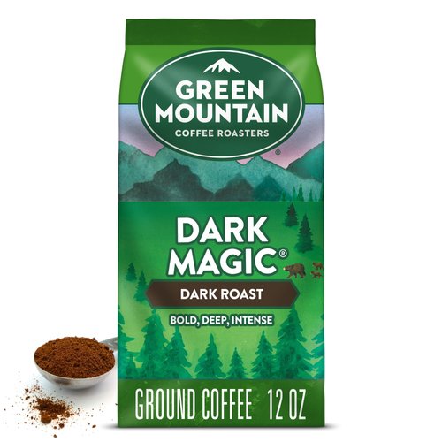Green Mountain Coffee Roasters, Dark Magic, Ground Coffee, Dark Roast, Bagged 12oz.