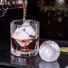 ROTTAY Ice Cube Trays (Set of 2), Sphere Ice Ball Maker with Lid & Large Square Ice Cube Maker for Whiskey, Cocktails and Homemade, Keep Drinks Chilled Black