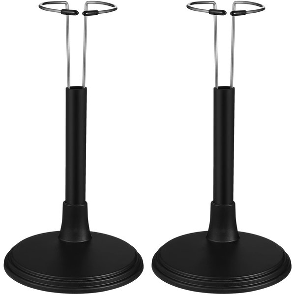 Toyvian 9 Inch Doll 2 Pcs Doll Support Stand Black Doll Brackets Doll Holder Figures Adjustable Display Rack Action Figure Stand Doll Rack Display Bracket Doll Holder Organizers for Home Shop Dolls