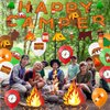 Camping Themed Party Decorations, Happy Camping Banner and 3D Bonfire with Camping Theme Latex Balloon for Teenagers Adventurer Hiking Camping Party Decoration