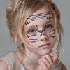 Cool Lion Face Stickers Fashion Leopard Face Jewel Sticker Glitter Sparkling Face Art Stickers Kid Crystals Tattoos Sticker Party Face Eye Decoration for Cosplay,Make Up,Festival Party 2Pcs